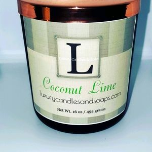 Coconut Lime wood wick soy candle